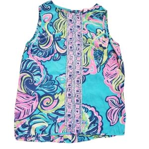 Lily Pulitzer Iona Shell Private Island Silk Sleeveless Blouse XXS